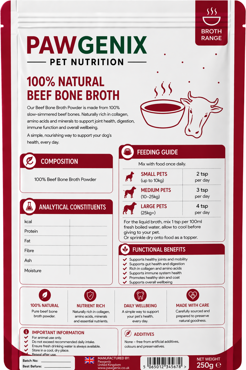 Pawgenix Beef Bone Broth Powder